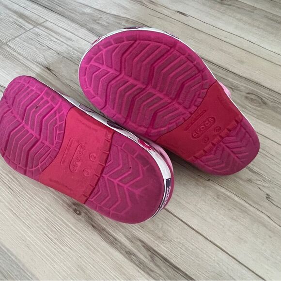 Crocs Crocband Fun Lab Disney Mickey Minnie Mouse Light Up Girls Size 2 - Picture 4 of 5